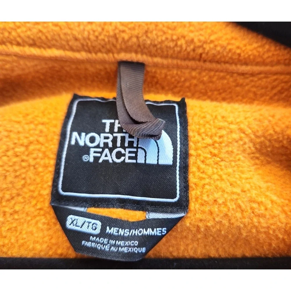 The North Face Denali Fleece Polartec Mens XL Orange Black Y2K Coat Jacket Rare